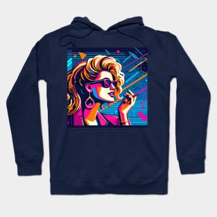 Vaporwave Diva 1980s Model Hoodie